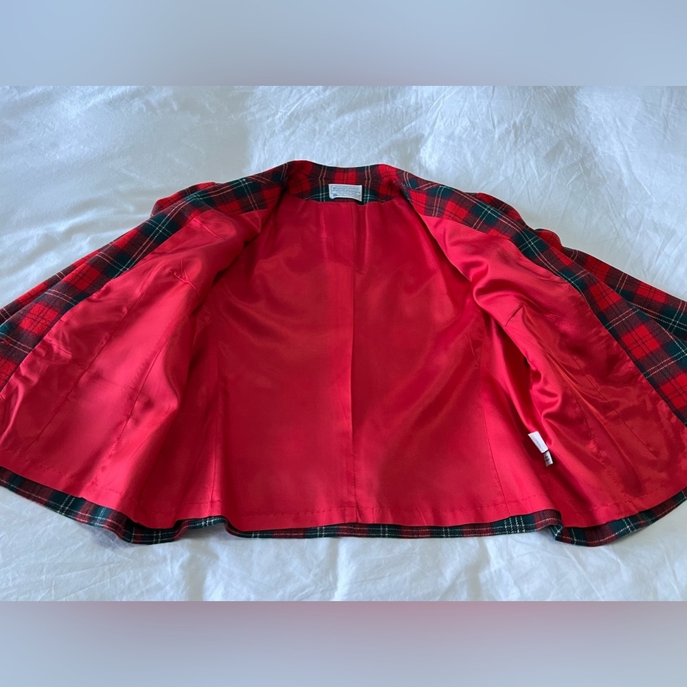 Pendleton | Women SZ 40 (XL) | VTG Blazer Skirt Suit | Lennox Tartan Wool Red - Picture 8 of 15